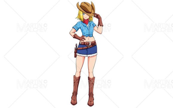 Anime Cowgirl on White Embroidery Review