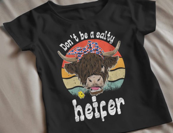 Don T Be A Salty Heifer Png, Long Haired