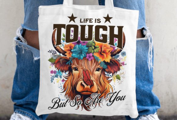 Highland Cow PNG, Cow Sublimation, Life