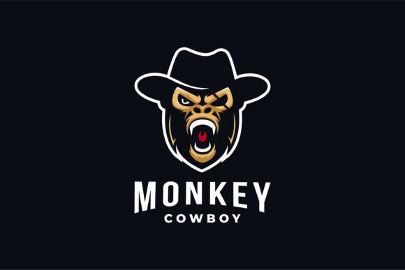 Powerful Monkey Cowboy Logo