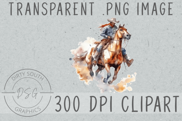 Watercolor Rodeo Cowboy Clip Art Review