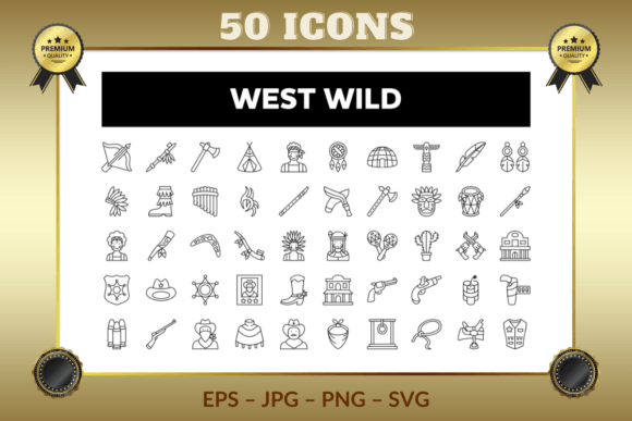 West Wild Outline Icons Embroidery Review