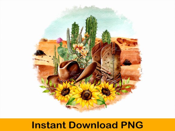 Western Png, Boots Sunflower Png, Wester